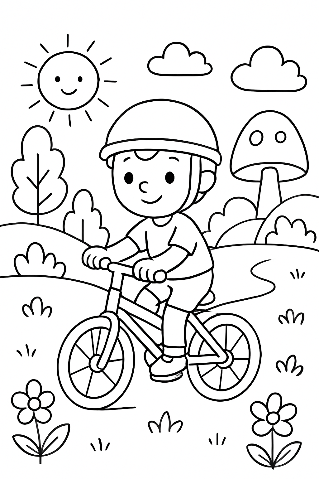 Bicicleta para colorir 10
