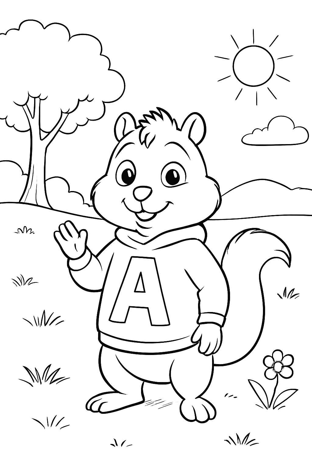 Alvin e os Esquilos para colorir 08