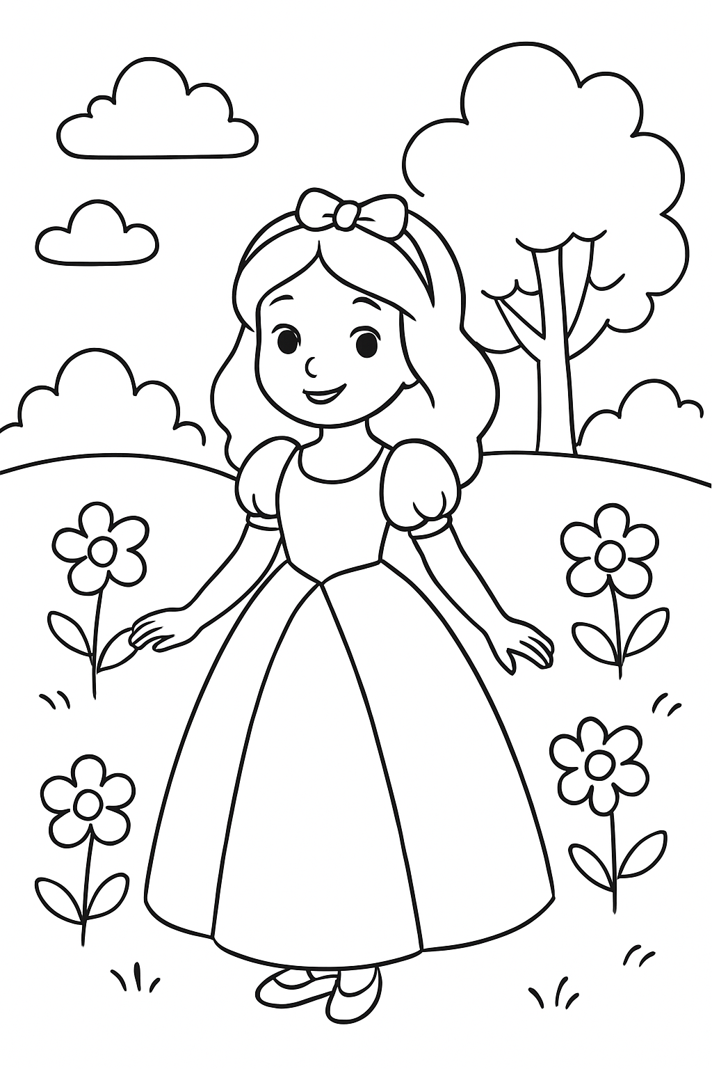Branca de Neve para colorir 01