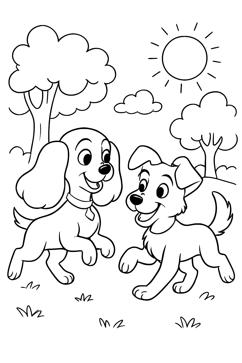 A Dama e o Vagabundo para colorir 03