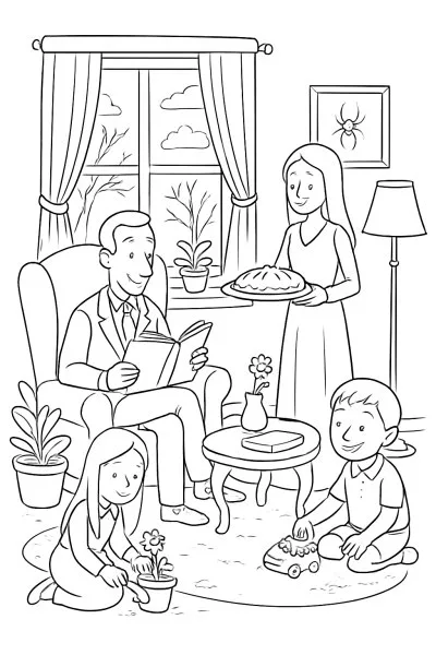 A Família Addams para colorir 11