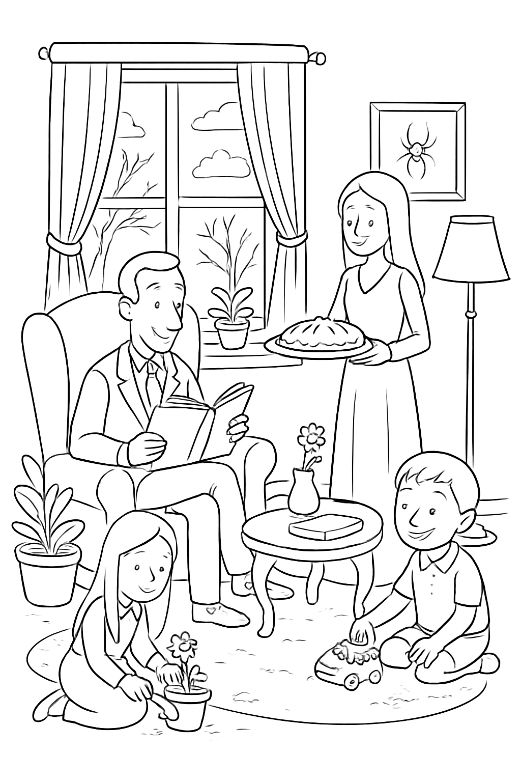 A Família Addams para colorir 11