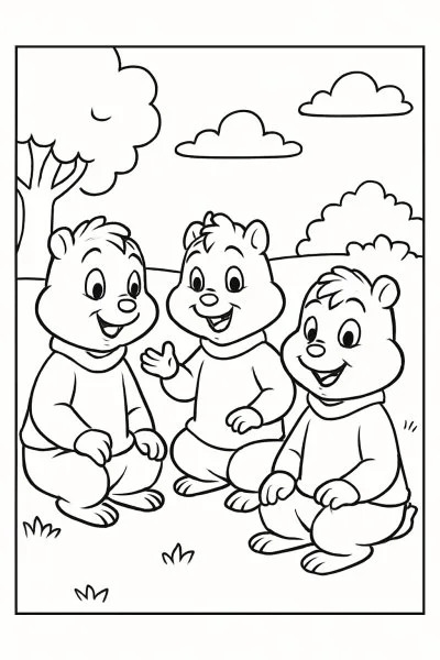 Alvin e os Esquilos para colorir 05
