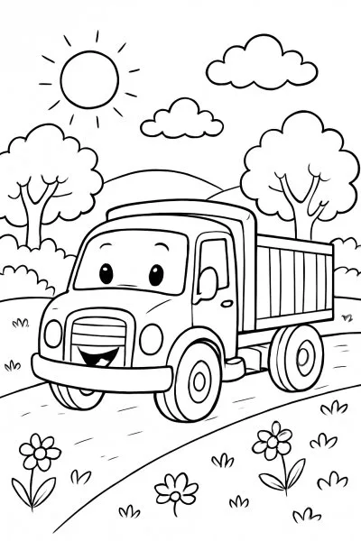 Caminhões para colorir 09