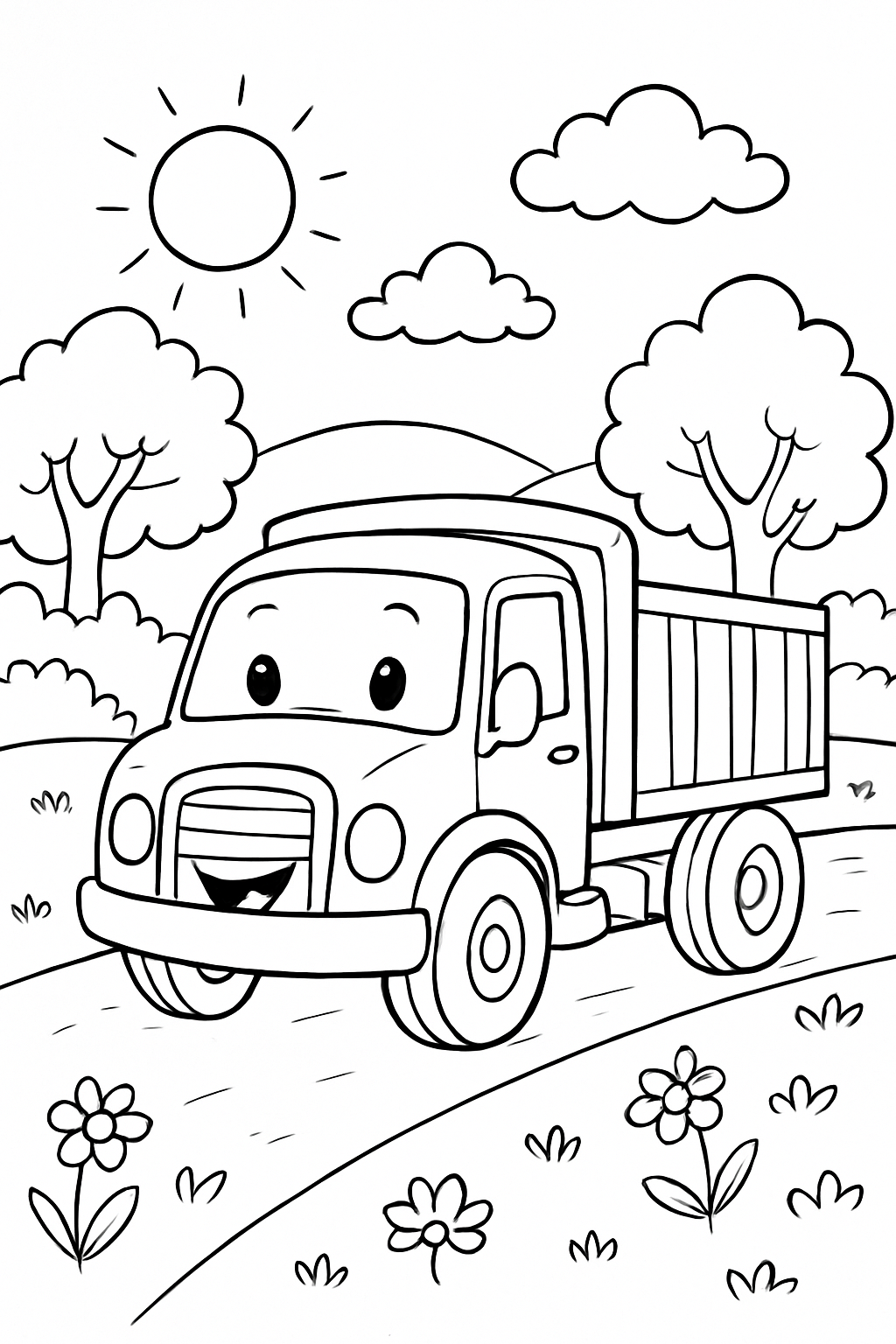 Caminhões para colorir 09