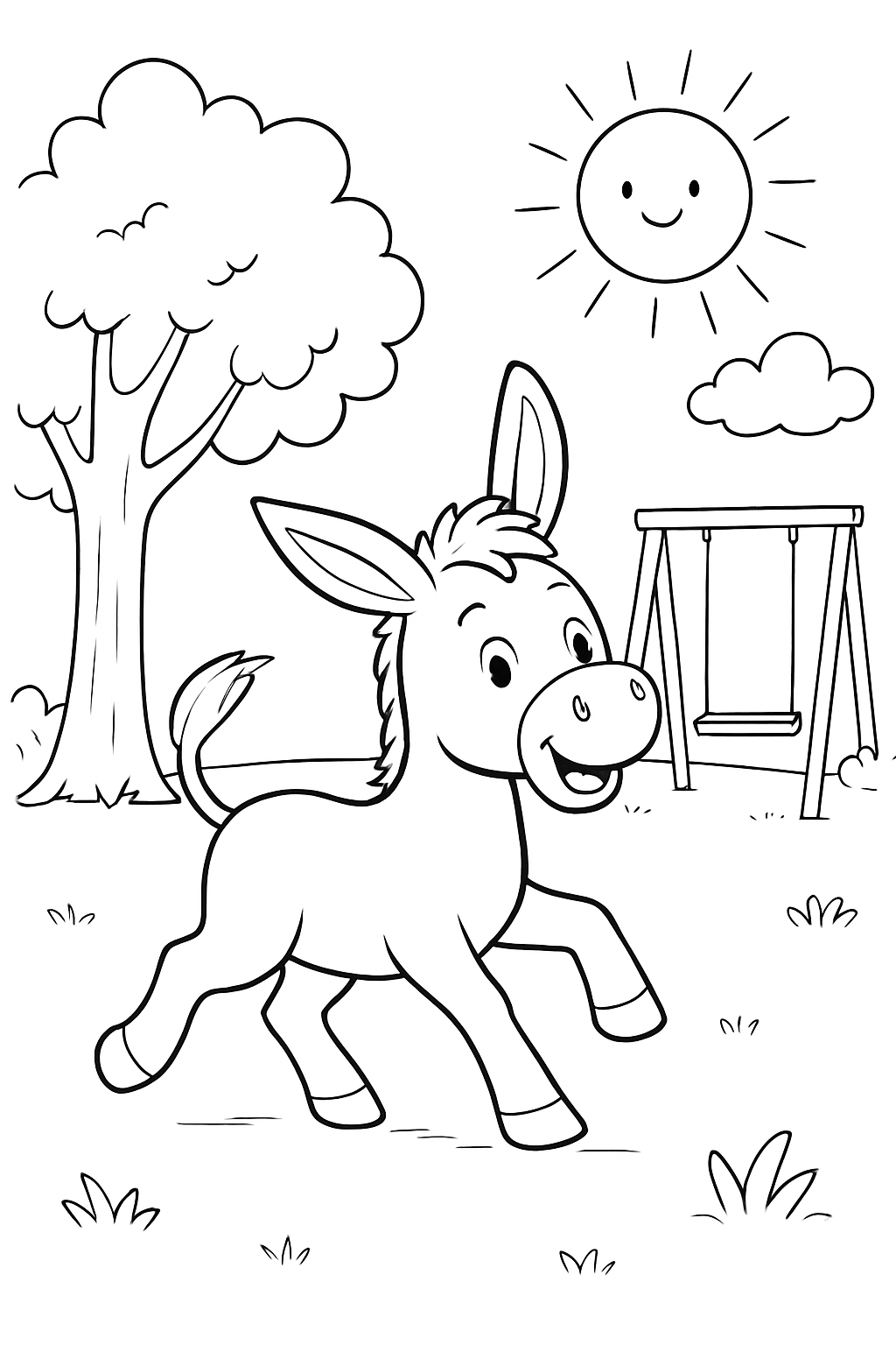 Burro para colorir 14