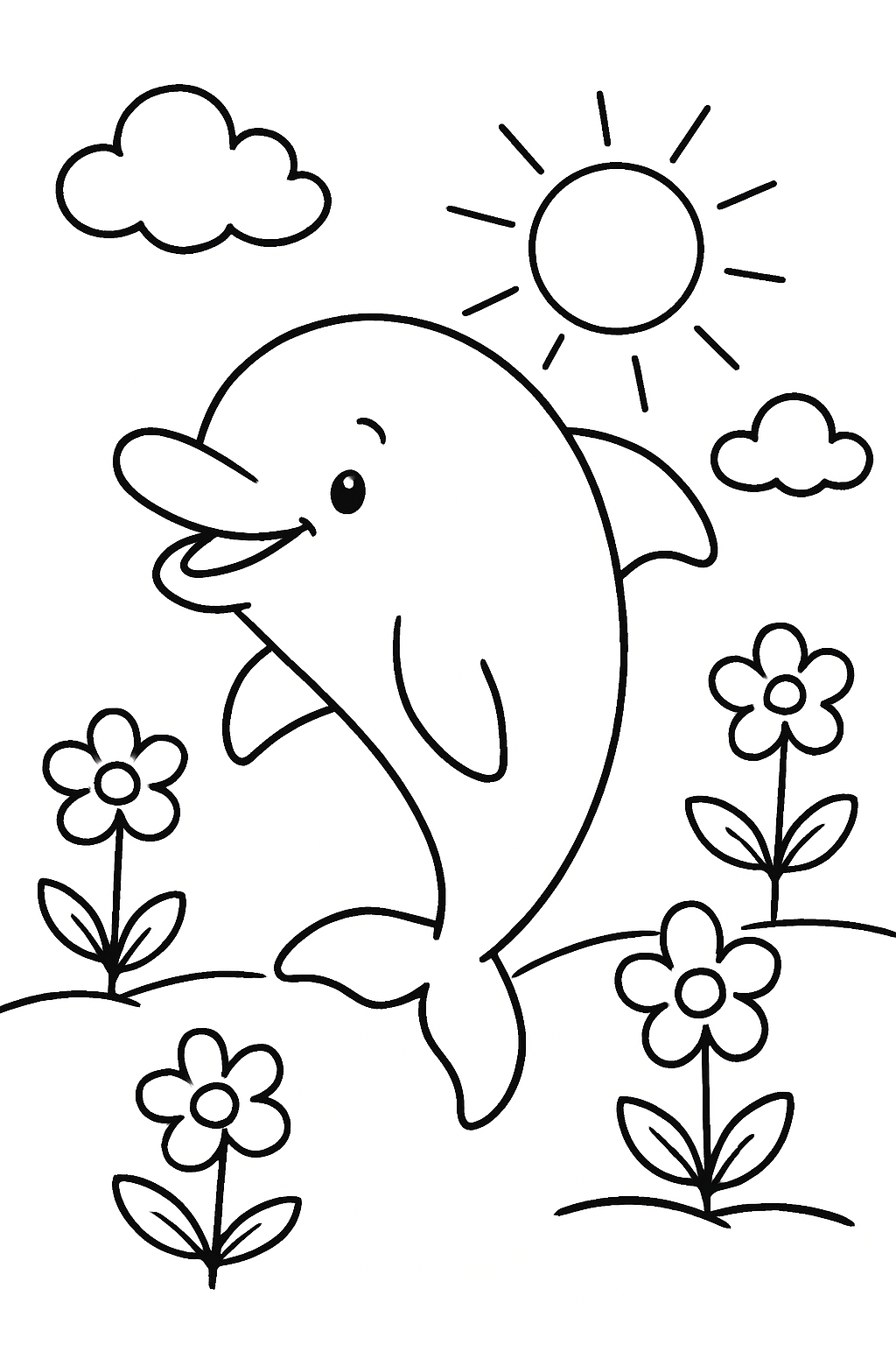 Boto-Cor-De-Rosa para colorir 01