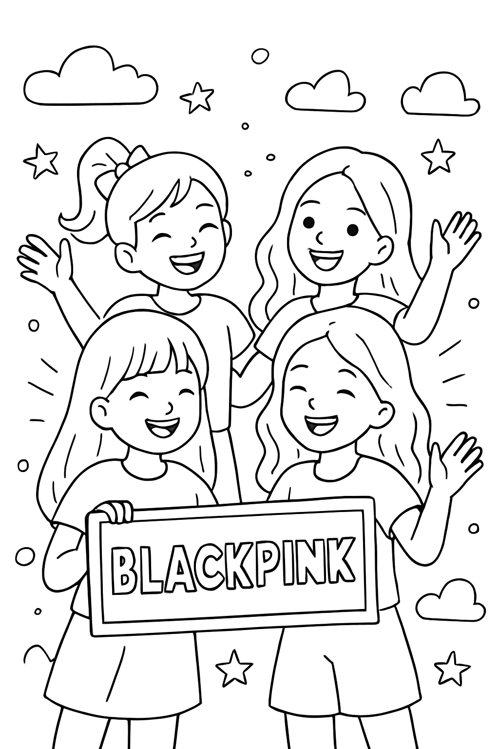 BlackPink para colorir 09