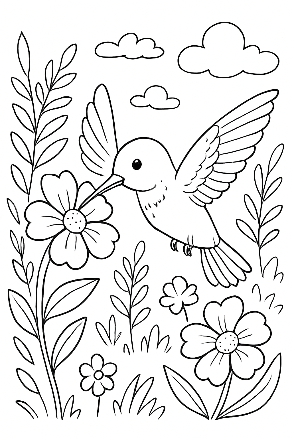Beija-flor para colorir 09