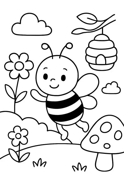 Bumblebee para colorir 07