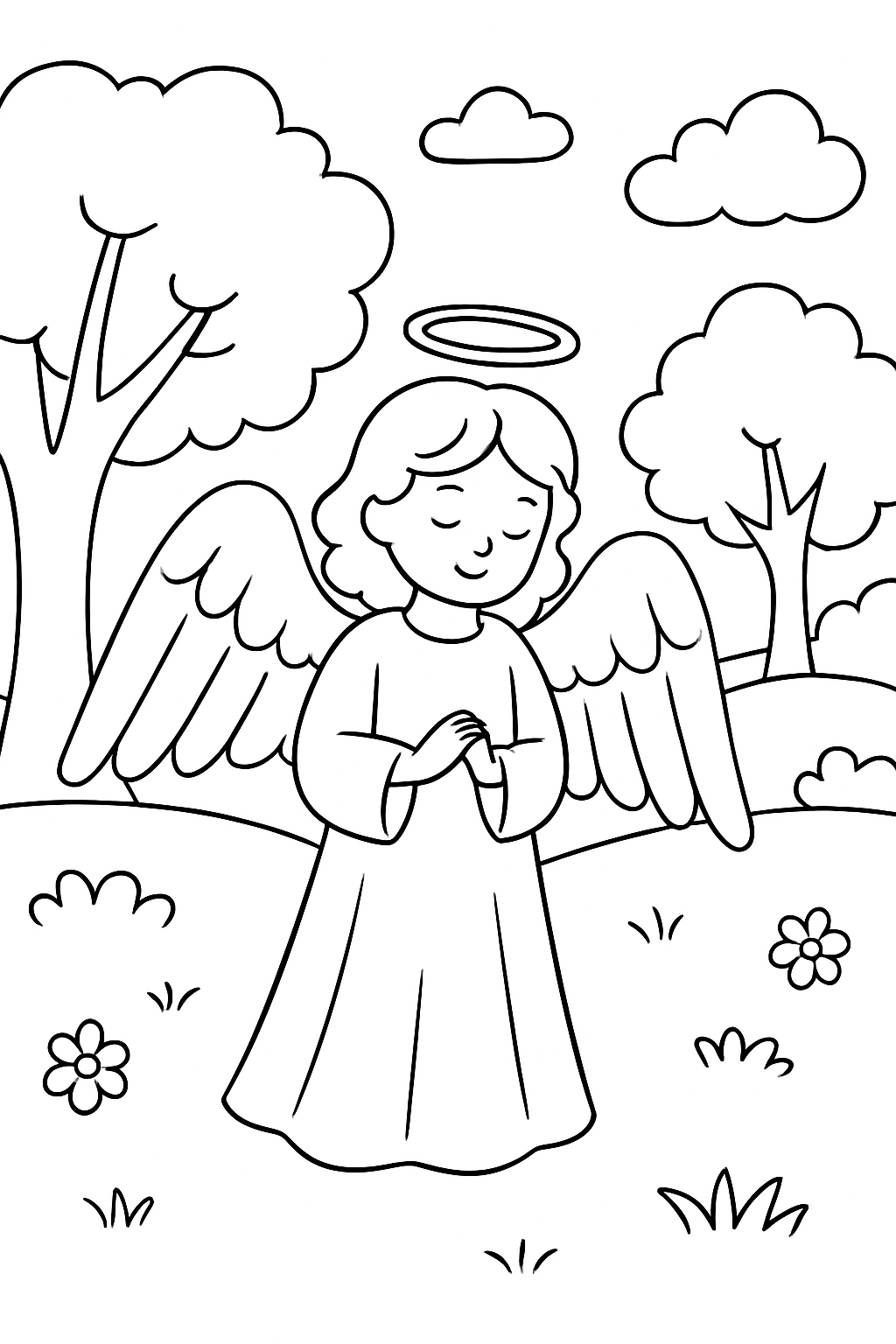Anjos para colorir 13