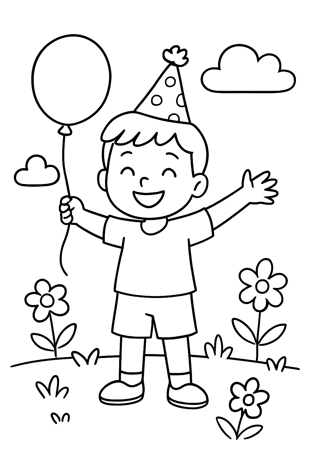 Aniversário para colorir 01