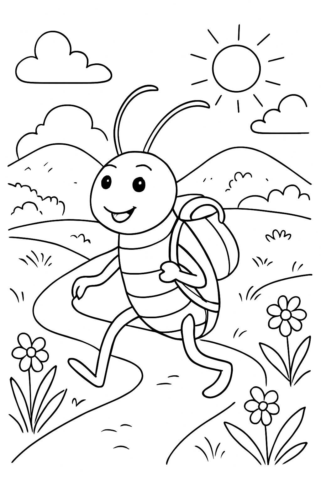 Barata para colorir 06
