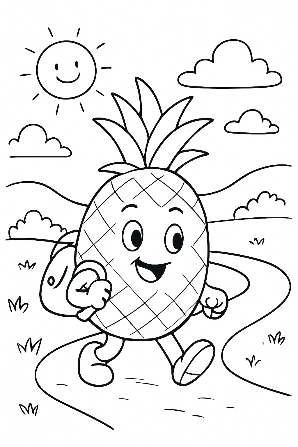Abacaxi para colorir 06