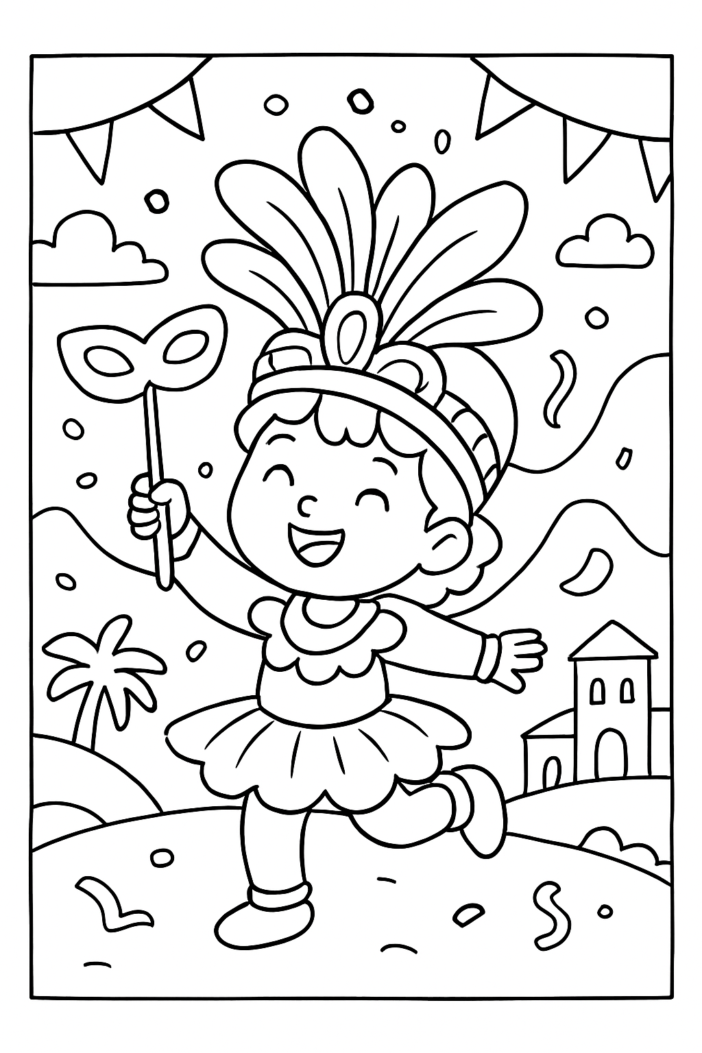 Carnaval para colorir 10