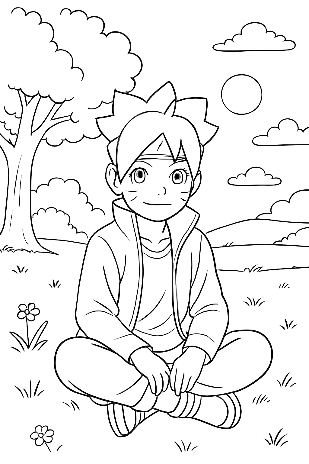 Boruto para colorir 08