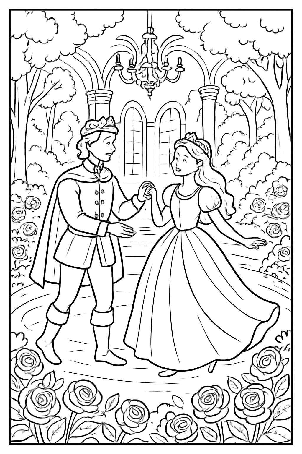 A Bela e a Fera para colorir 13