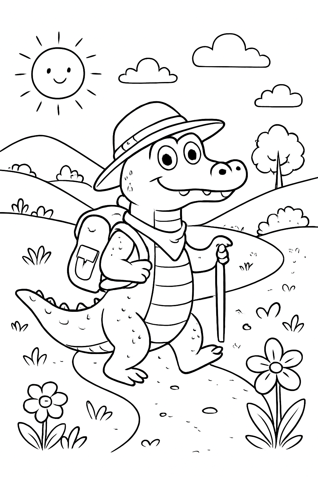 Bombardino Crocodilo para colorir 06