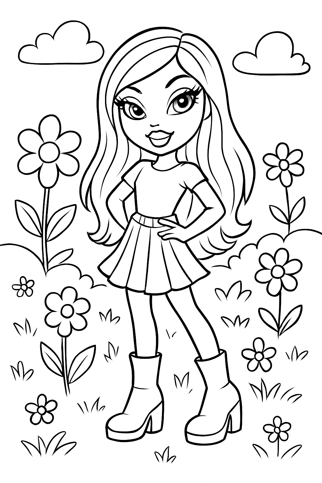 Bratz para colorir 12