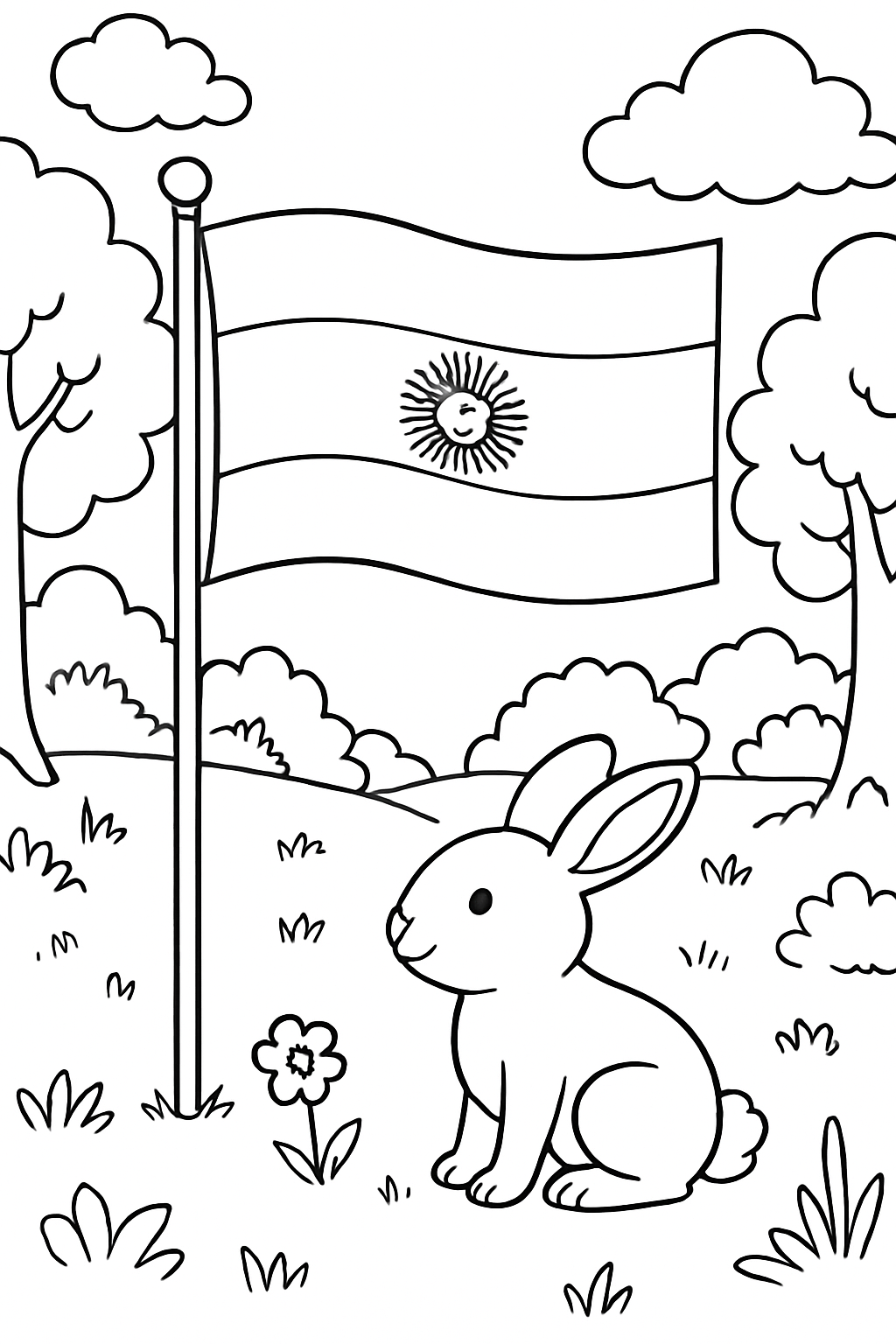 Bandeira da Argentina para colorir 02