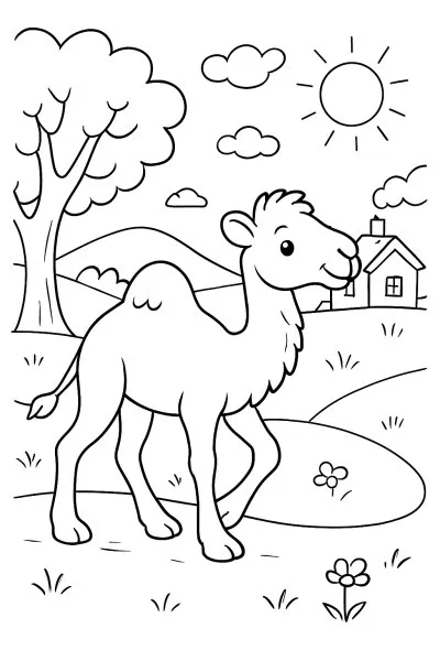 Camelo para colorir 11