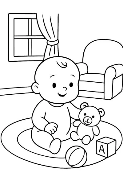 Bebês para colorir 04