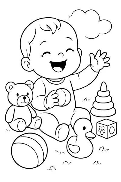 Bebês para colorir 09