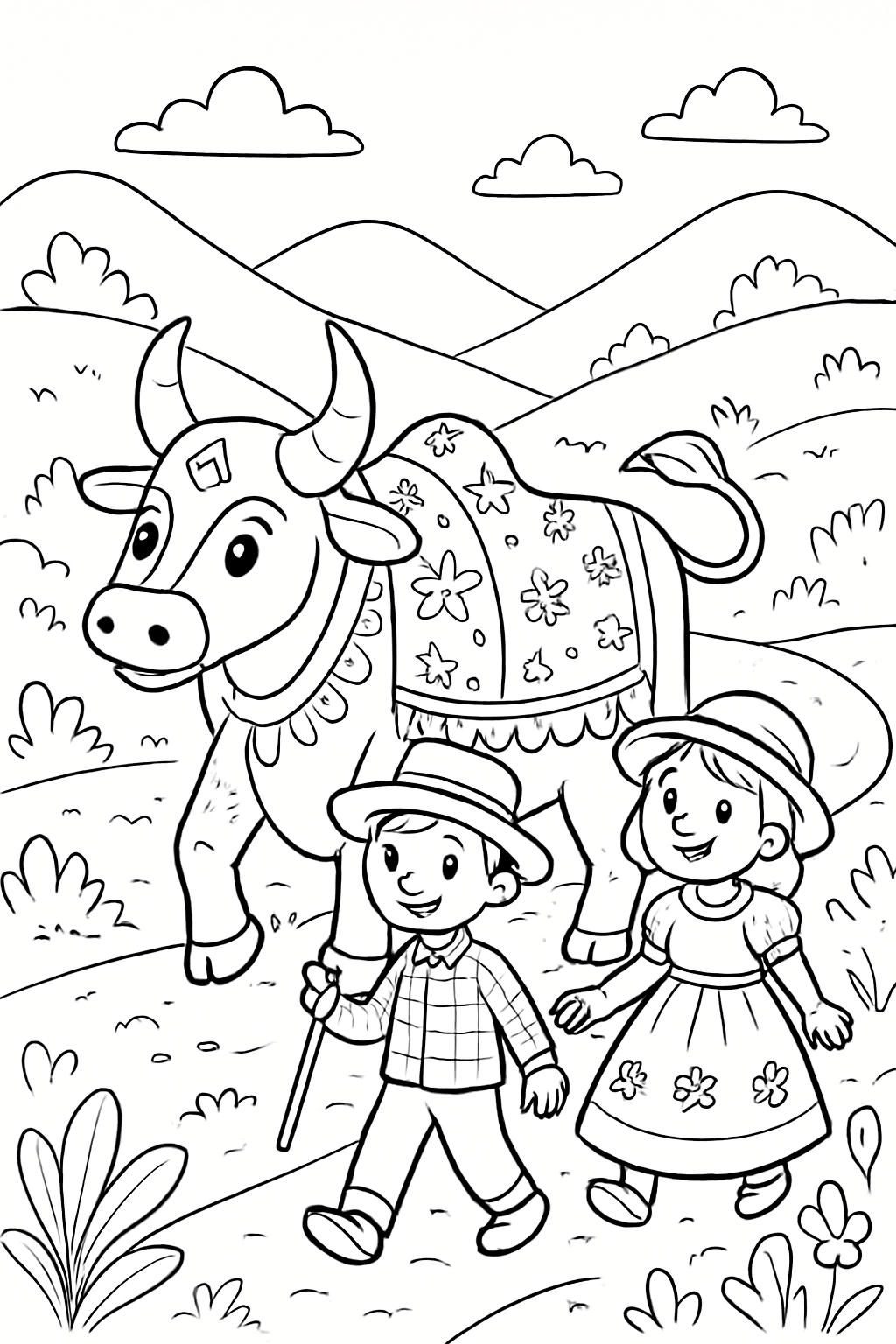 Bumba Meu Boi para colorir 06