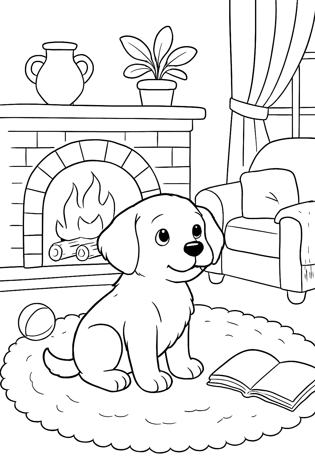 Cachorros para colorir 15