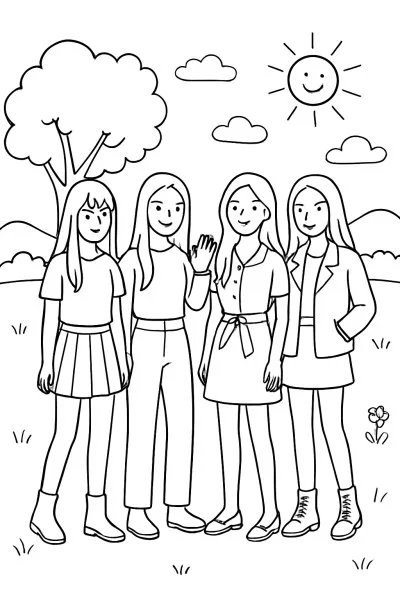 BlackPink para colorir 08