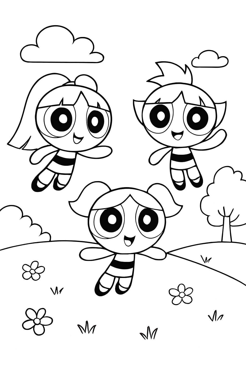 As Meninas Super-Poderosas para colorir 08