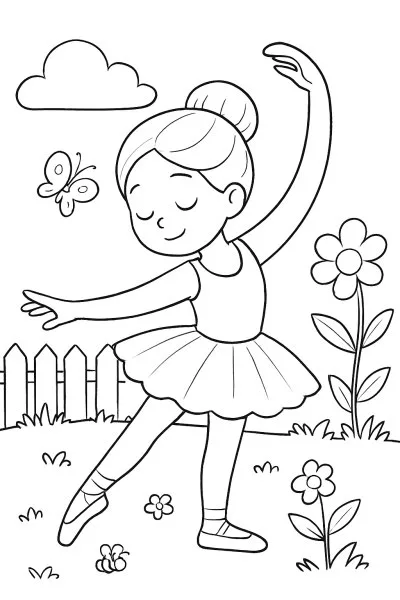 Bailarina para colorir 11