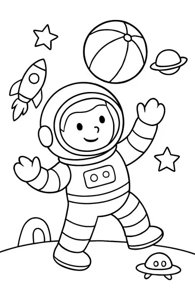Astronauta para colorir 07