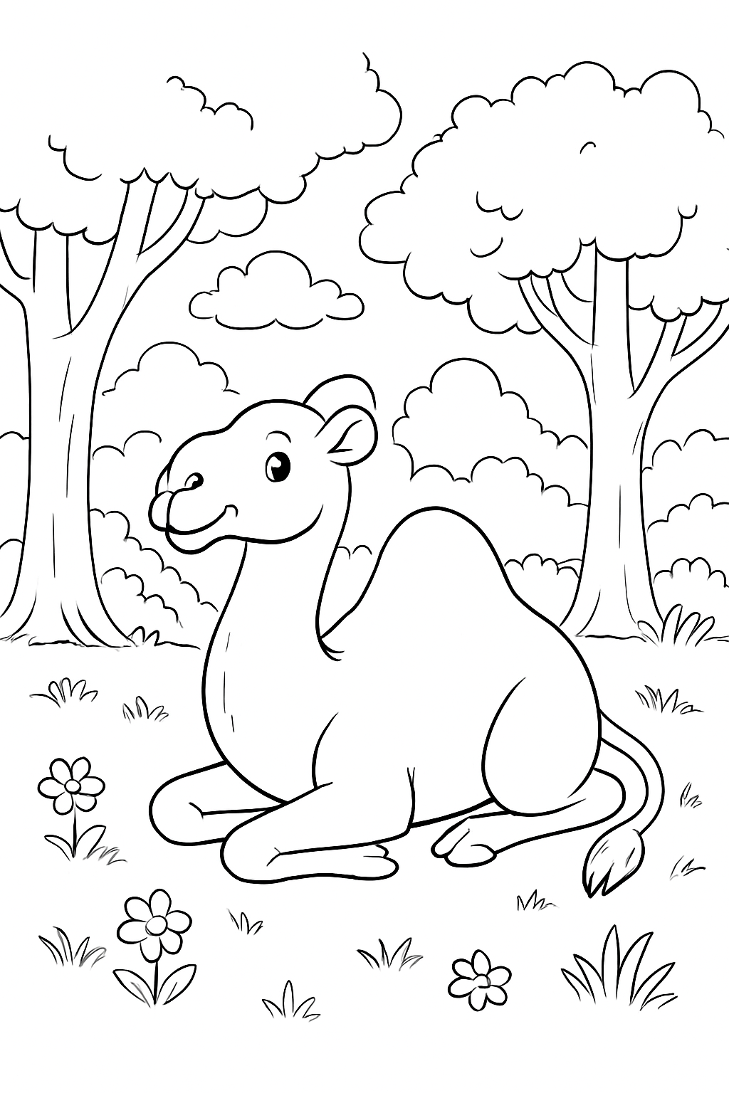 Camelo para colorir 02