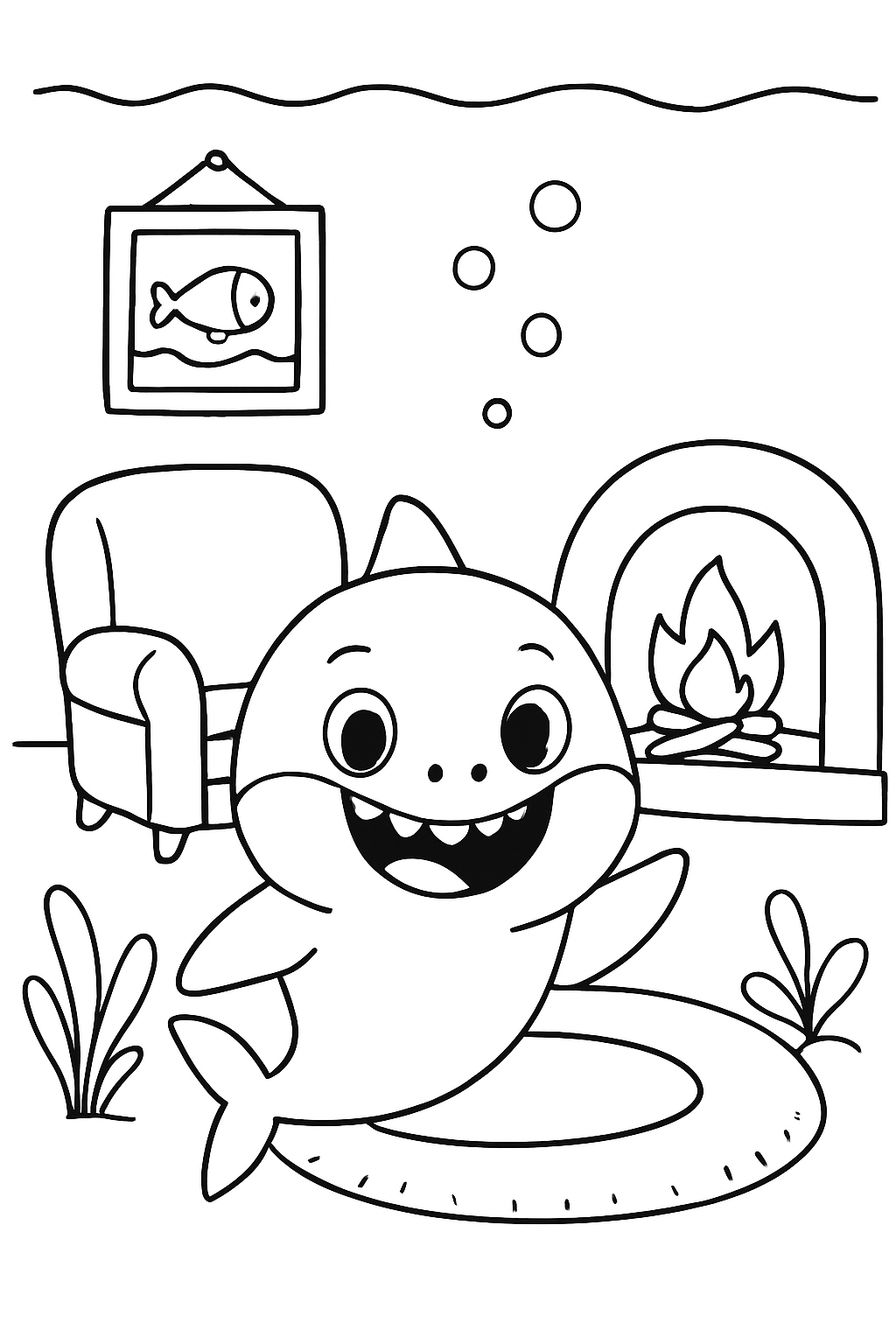 Baby Shark para colorir 04