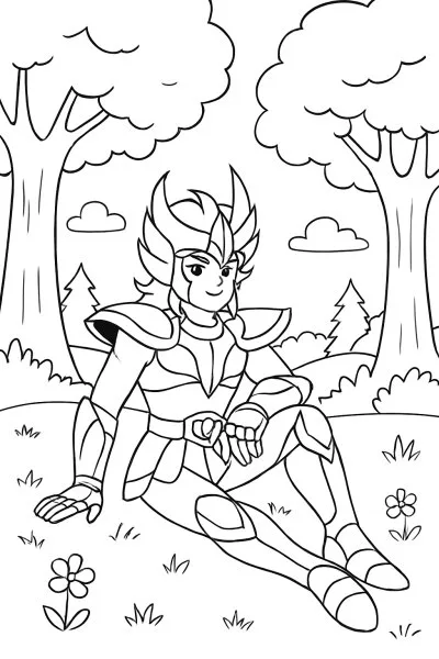 Cavaleiros do Zodíaco para colorir 02