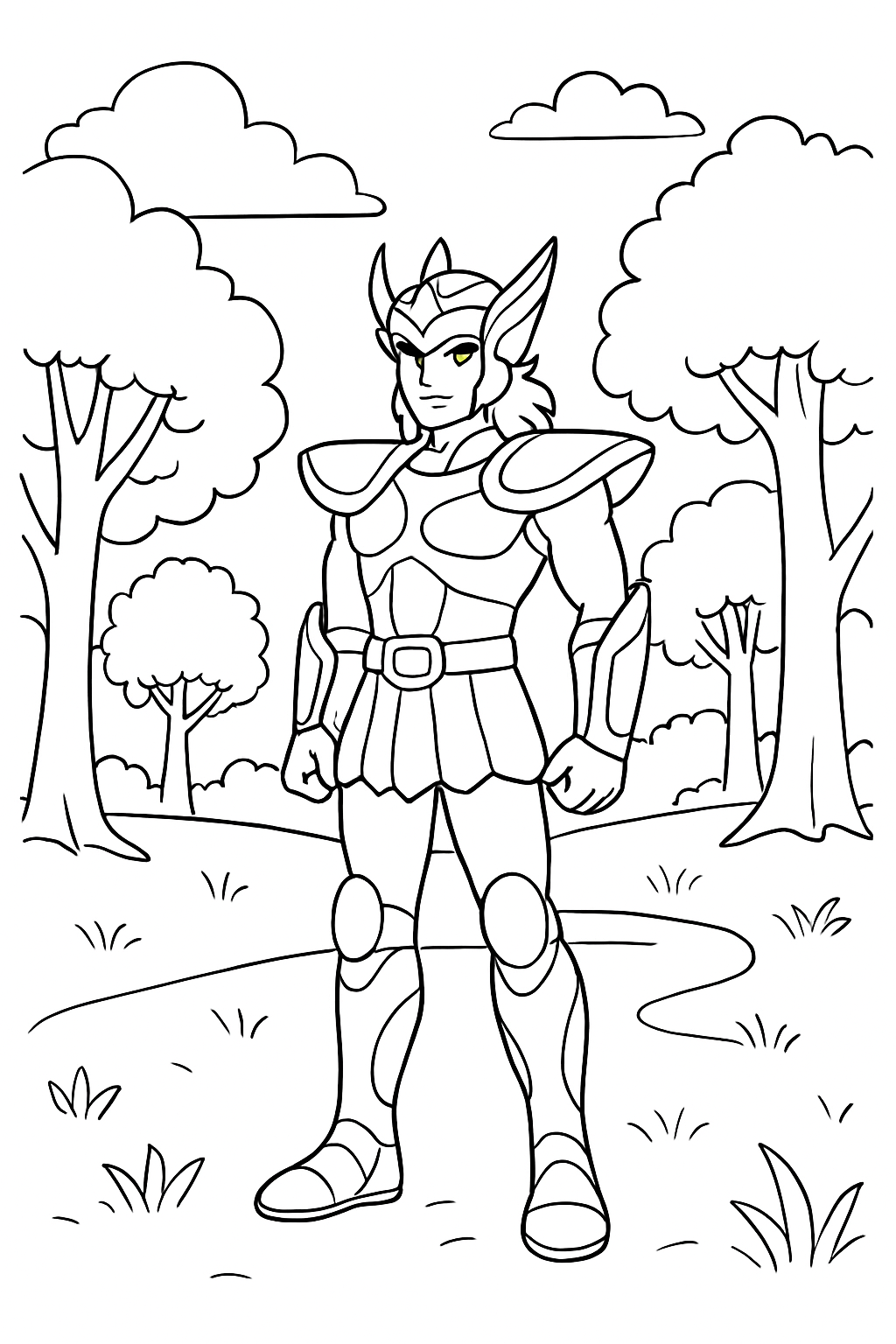 Cavaleiros do Zodíaco para colorir 13